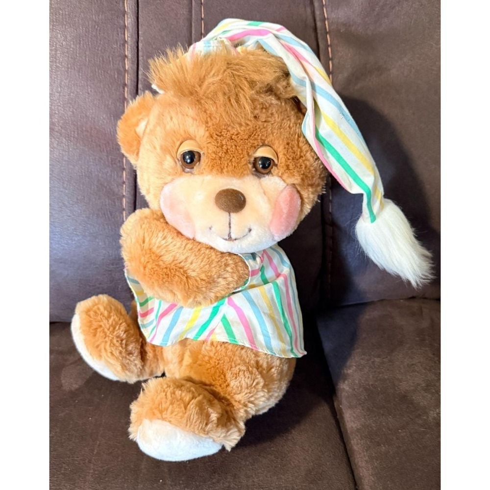 Vintage 13" 1985 Fisher Price Sleepy Time Bear Plush Teddy Bear / Pjs